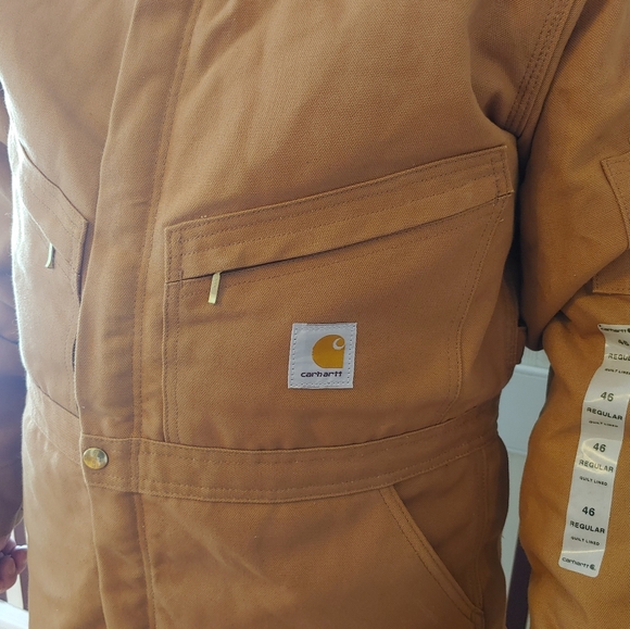 🚫SOLD🚫 NWT Carhartt Men's Duck Coveralls Brown - Picture 7 of 16